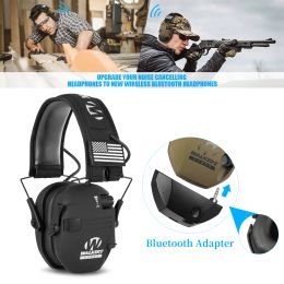 Accessories Tactical Headset with Bluetooth Adapter Hearing Ear Protection 23dB Muffs Military Shooting Earmuffs Hunting Noise Reduction