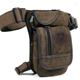 Waist Bags Canvas Drop Leg Bag Outdoor Pack For Men Women Tactical Military Motorcycle Bike Cycling Multi-Pocket Fanny