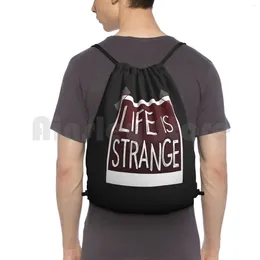 Backpack Life Is Strange-Square Drawstring Bag Riding Climbing Gym Strange Game Square Enix Max