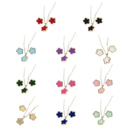Pendant Necklaces Flower Necklace Earrings Simple Women Charm Costume Accessories Jewelry Set Ear Studs For Halloween Birthday Holiday Party