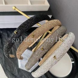 Luxury Designer Headbands Crystal Hairbands for Vogue Women Girl Brand Elastic Metal Letter Headband Sports Fitness HeadWrap Hairhoop HairJewelry Accessory