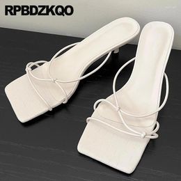 Slippers High Quality Women Chic Shoes Gladiator Pumps Sandals Medium Heel Strappy Sexy Open Toe Kitten Metallic Solid Club Thin