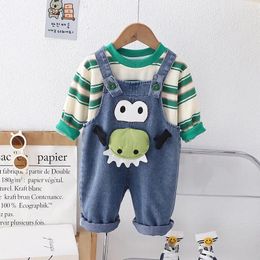 Clothing Sets Kids Baby Boy Boutique Clothes 2024 Spring Cartoon Animal Long Sleeve T-shirts And Pants Toddler Boys Outfits Children's