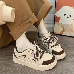 Casual Shoes Women Korean Color Block Dad Spring Autumn Thick Soles Comfortable And Fashionable Versatile Little White