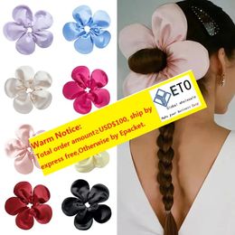 Flower Scrunchies Women Extra-Large Scrunchie Oversized Thick Elastic Fluffy Hair Ties Hair Scrunchies Ponytail Holder LL