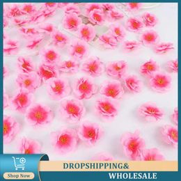 Decorative Flowers Romantic Peach Blossom Simulation Petals Clear Imitation Pattern Road Artificial Rose Variety Colors