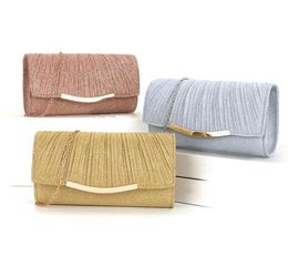 luxury evening bags plicated clutch bags for women glitter fashion vintage envelop bags