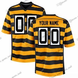 Custom rare S-6XL DIY 90 T.J. Watt New Season Football Jersey Kenny Pickett Mitchell Trubisky Ben Roethlisberger Najee Harris George Pickens Minkah Fitzpatrick