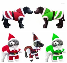 Dog Apparel Clothes Pet Funny Christmas Decorations Xmas For Small Dogs Santa Claus Standing Costume Fancy Dress