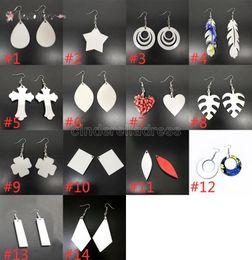 DIY Sublimation Blanks Earrings Designer Earrings Party Gifts DIY Valentines Day Gifts For Women 14 Style BJ263956704