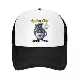 Ball Caps Helldivers Doodle ArLiber Tea Mesh Baseball Adult Hip-Hop Sun Hats Hat Breathable Snapback Cap Wholesale Trucker