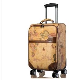 Luggage Travel Rolling luggage Suitcase PU Spinner suitcases Travel Luggage bags On Wheels Travel Wheeled Suitcase women trolley bags