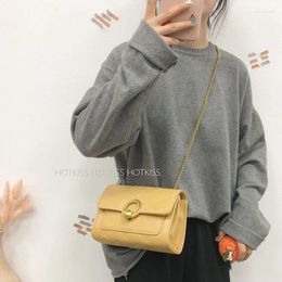 Drawstring High-end Sense Foreign Style Female Bag 2024 Net Red Fashion Messenger Texture Chain Shoulder Small Square