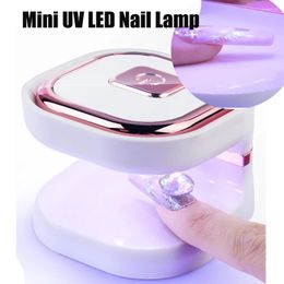 Nail Dryers 6W Mini Rose Gold Dryer Lamp With 4Pcs Light Bead Portable USB UV Fast-Dryer Gel Polish Manicure Tools