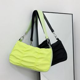 Bag Women Simple Oxford Handbag Totes Portable Pleated Fashion Underarm Shoulder Bags Travel Street Female Girl Clutches Purse