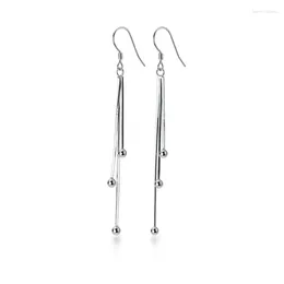 Dangle Earrings Bohi Authentic 925 Sterling Silver Fine Jewellery Lucky Beads Ball &Snakebone Chain Long Tassel C-E8454