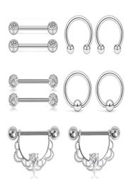 Fashion Jewellery Stainless Steel Navel Belly Lip Nipple Eyebrow Bar Ring Ball Piercing Kit Body Jewelry6075006