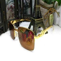 sunglasses for men half frame leopard gold metal fashion mens sports buffalo horn glasses goggles women semi rimless glasses9371010