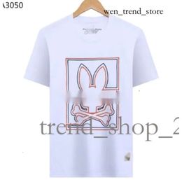 Physcho Bunny Rabbit Polo T Shirt Designer Mens T-Shirt Trendy Fashion USA High Street Short Sleeve Tshirts Clothing Streetwear Psychological Bunny Psyco Bunny 729