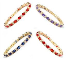 Charm Women 18K Gold Plated Crystal Zircon Bangles Wedding Party Bridal Braceletltltlt90889302079772