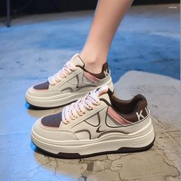 Casual Shoes 2024 Autumn Women's Sneakers Lace-up Trend Outdoors Flat With Ladies Modern Comfortable Sneaker For Women