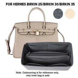 Cases Hot Popular Women's Makeup Organiser Felt Cloth Insert Bag Multifunctional Travel Cosmetic Bag Fit HBirkin25 30 35 Liner Bag