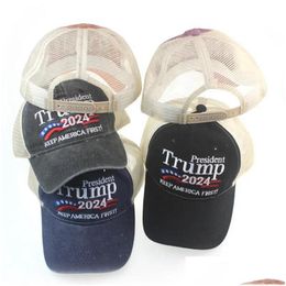 Party Hats Trump 2024 Baseball Cap Keep America First Hat 18 Styles Outdoor Sports Embroidered Drop Delivery Home Garden Festive Supp Dh5Dr