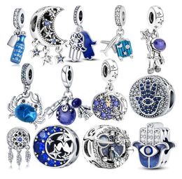 925 Silver Charm Beads Dangle Blue Lantern Sun Pendant LOVE Family Forever Bead Fit Charms Bracelet DIY Jewellery Accessories5972612