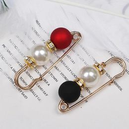 Brooches 2024 Imitated Pearl Beads Pins For Women Fashion Sweater Scarf Collar Muslim Hijab Brooch Badge Charms Jewelry Gifts