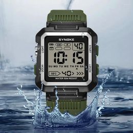 Wristwatches Digital Watches For Men Green Military Waterproof Wristwatch Led Alarm Clocks Reloj De Hombre