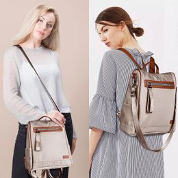 Backpack Women's Anti-theft Shoulder Bag Oxford Cloth Large Capacity Simple Waterproof Travelling Commuting Lightweight Satchel Handbags