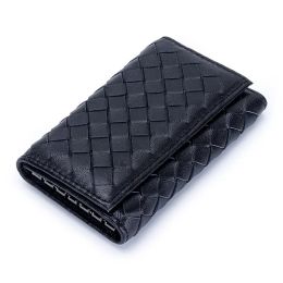 Wallets Lady Key Purse Woman Key Wallet Leather Woven Key Bag High Quality Sheepskin Men's And Women's Neutral Key Bag