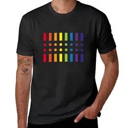 Men's Tank Tops XXXXXXXX Rainbow Morse Code T-Shirt Oversized T Shirts Funny Shirt Plain Men