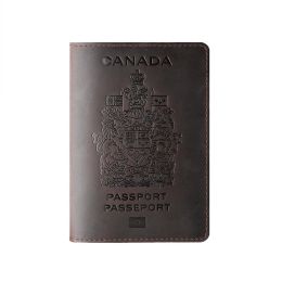 Holders Canada Genuine Leather Passport Cover For Canada Credit Card Holder Passport Case Unisex Travel Wallet