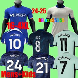 23 24 25 CFC Nkunku Maglie da calcio N.Jackson Kit Kit Player versione 2024 2025 Enzo Pulisic Sterling James Koulibaly Azpilicueta Havertz Fofana Football Shirt