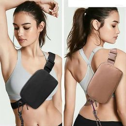 Waist Bags Everywhere Fashion Double Zipper Nylon Waterproof Bag Leisure Sports Fitness Chest Running Storage