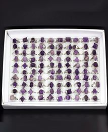 Mix Lot Women Rings Natural Stone Rings For Natural Stone Collection Lovers 20pcs Whole Party gift2699094