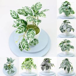 Decorative Flowers Simulated Green Plants Small Potted Plant Artificial Bonsai Flower Garden Courtyard Room Office Decoration