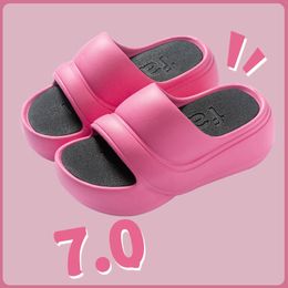 EVA slippers for women with a feeling of stepping on feces thick soled sandals for women with outdoor wear super soft beach minimalist slippers for home use