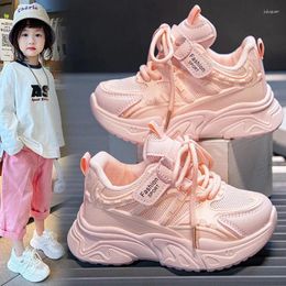 Casual Shoes Girls Sports Summer Breathable Mesh Surface Children's Small White Big Child Daddy Spring And Autumn