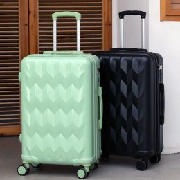 Luggage Luggage travel bag zipper Fashion women Cabin Rolling Luggage trolley luggage combination lock ABS+PC Hand luggage with wheels