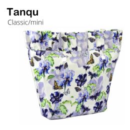 Bags TANQU New Composite Twill Cloth Waterproof Frill Pleat Inner Lining Insert Zipper Pocket for Classic Mini Obag Pocket for O Bag