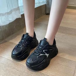 Casual Shoes Fashion And Dad For Women 2024 Autumn Simple Versatile Style Sports Thick Sole Elevated Single