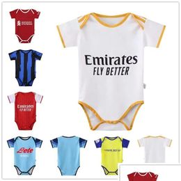 Other Home Textile 23 24 Baby Football Kit Barcelona Childrens Cling Shirt For Girls And Boys 9-18 Months Drop Delivery Gard Homefavor Dh5Ce