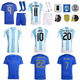 Copa America Soccer 8 Enzo Fernandez Jersey 24 25 Men Kid 16 Giovani Lo Celso 11 Angel Di Maria 13 Cristian Romero 22 Lautaro Martinez Football Shirt Kits AGenTing