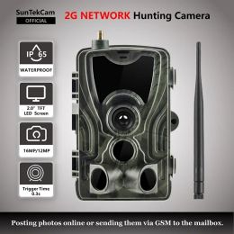 Cameras SunTekCam HC801M 2G Hunting Camera 20MP Trail Camera SMS/MMS/SMTP IP65 Photo Traps 0.3s Trigger Time Camera Trap Wild Cameras