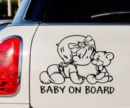 1413cm cute exterior decoration baby on board car sticker ca4899089186