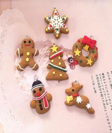 Christmas Charms Pendants Flatback Polymer clay Cabochon For DIY Necklace Earring Keyring Jewellery Making Accessories1808139