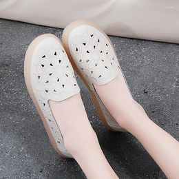 Casual Shoes Hollow Embroidered Breathable Soft Sole Women's Summer Ladies Fashionable Comfortable Non-Slip Home