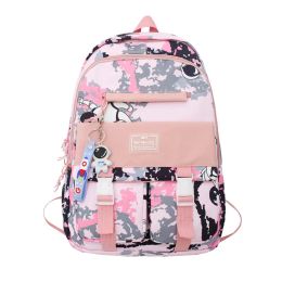 Bags Printing Backpack for Girls Student Middle School Bag Casual Campus Bookbag Women Korean Bagpack